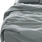 Four Piece White Linen Sheet Set