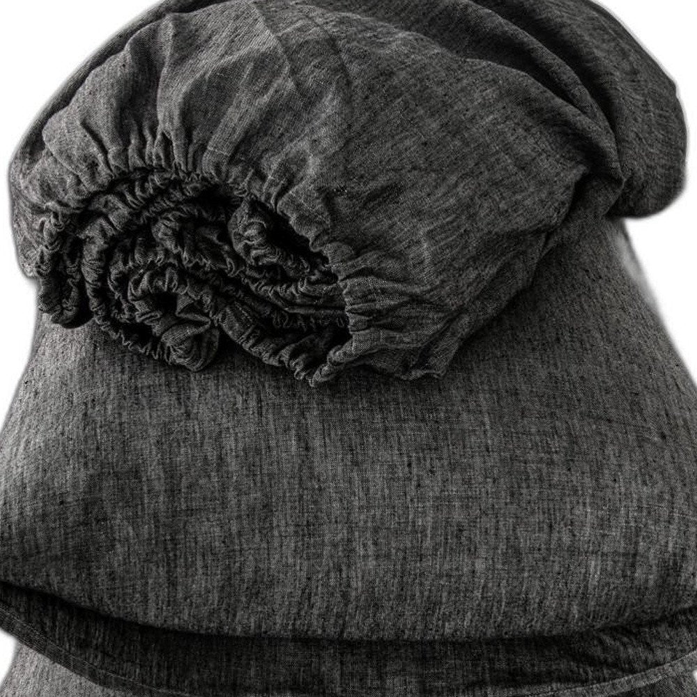 Four Piece Light Pink Linen Queen Sheet Set