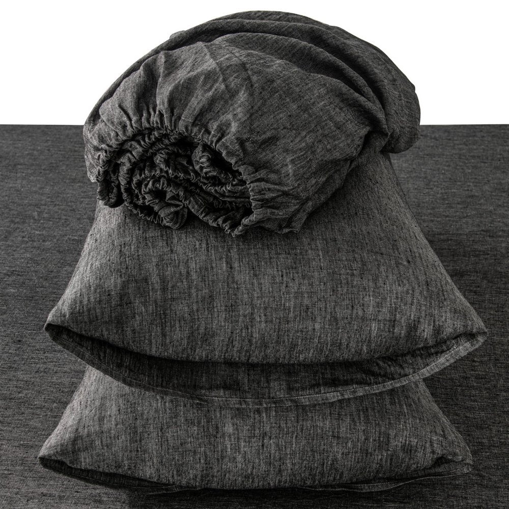 Four Piece White Linen Sheet Set