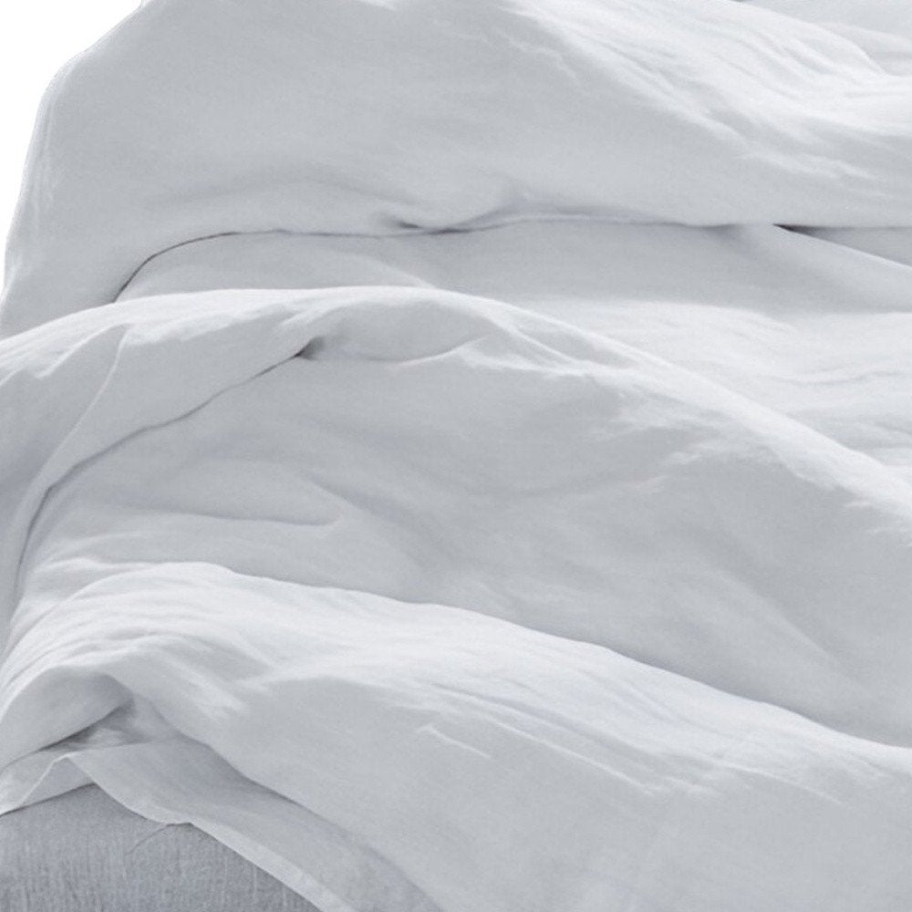 Four Piece White Linen Sheet Set