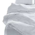 Four Piece White Linen Sheet Set