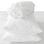 Four Piece White Linen Sheet Set