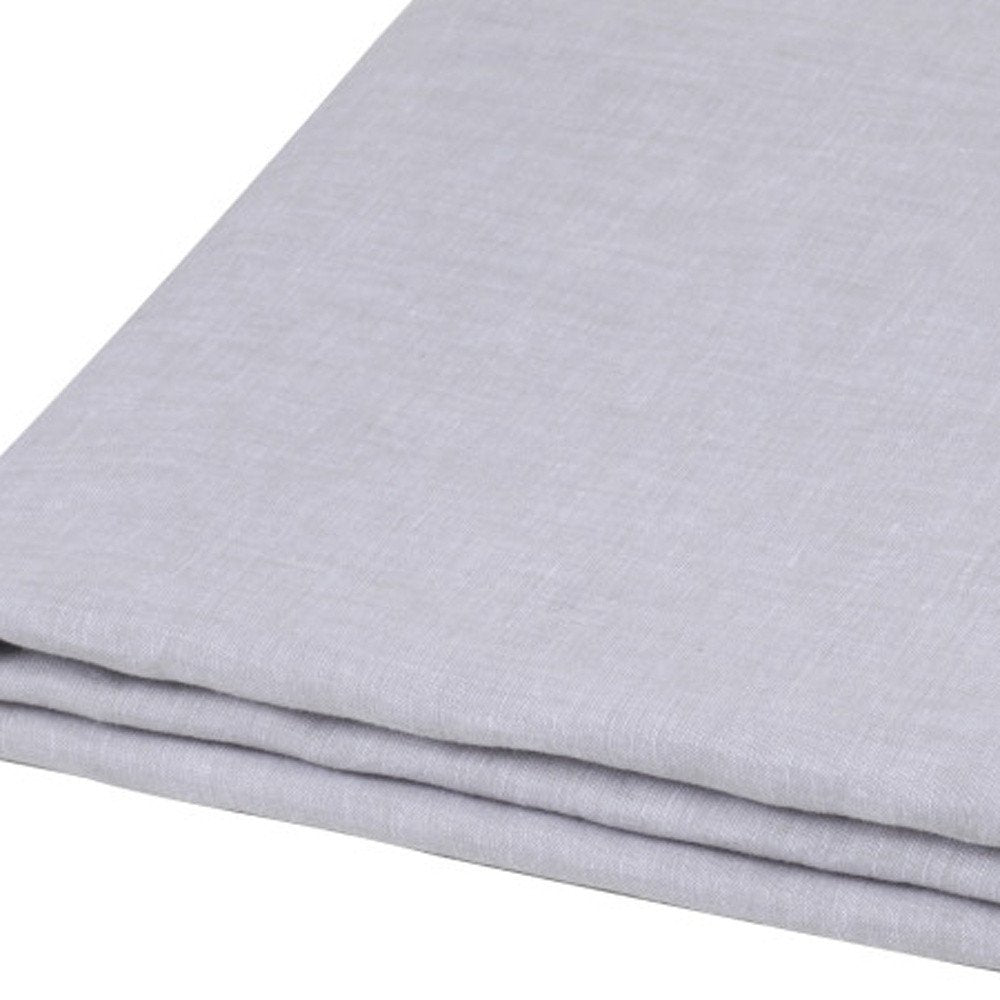 Light Gray Linen Full Double Flat Sheet