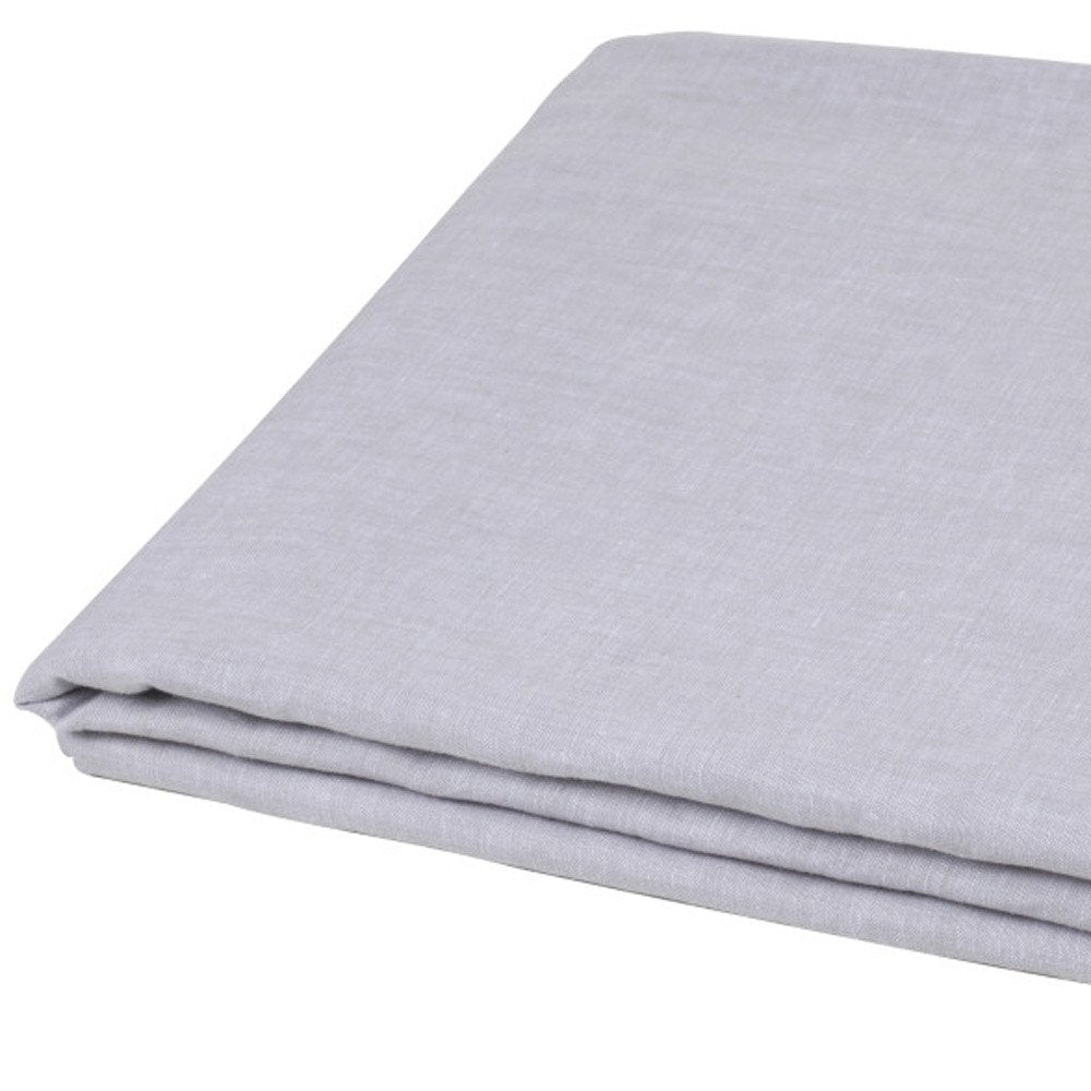 Light Gray Linen Full Double Flat Sheet
