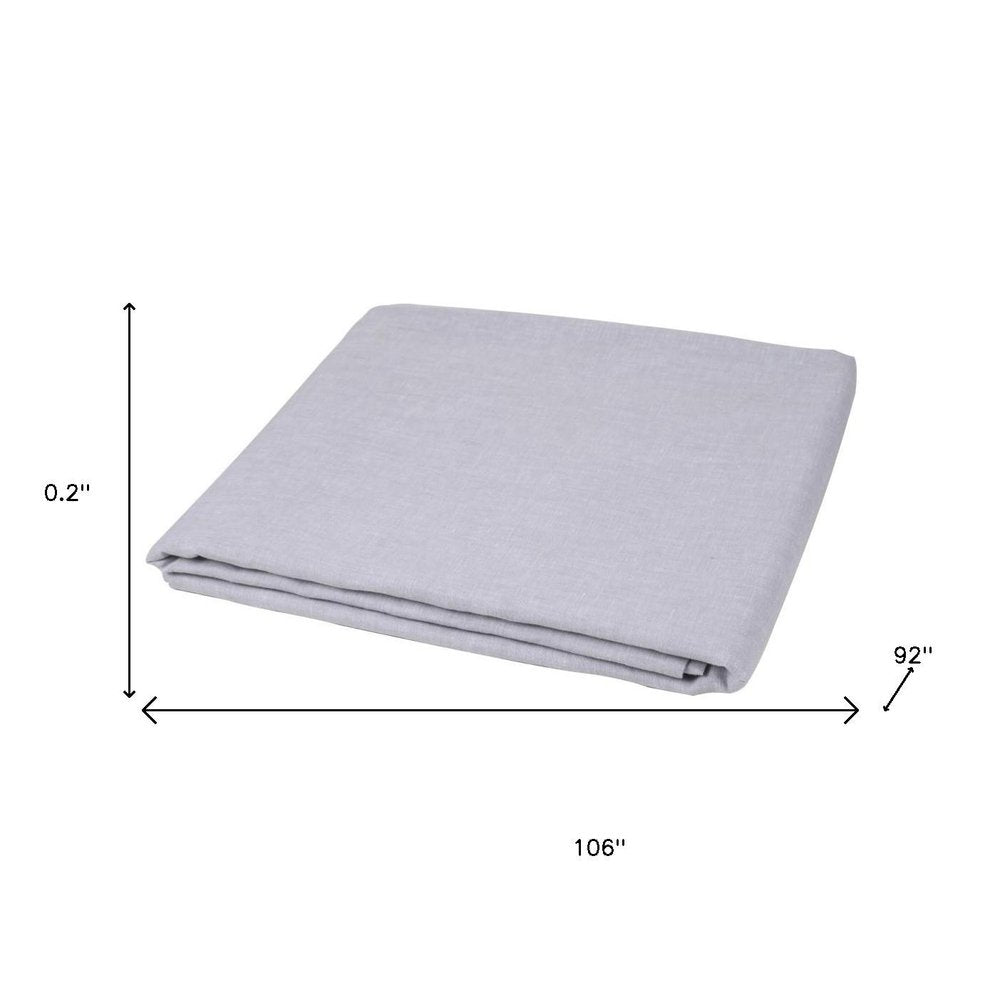 Light Gray Linen Full Double Flat Sheet