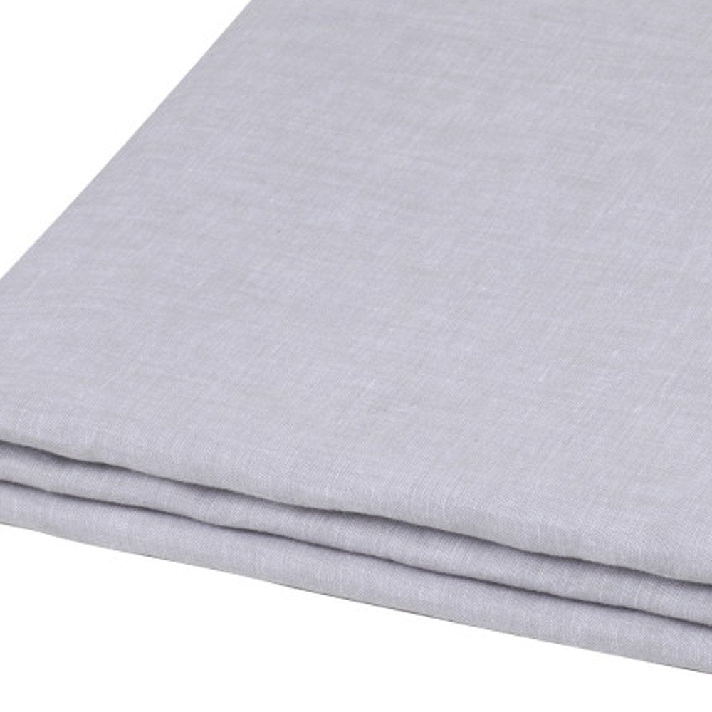 Light Gray Linen King Flat Sheet