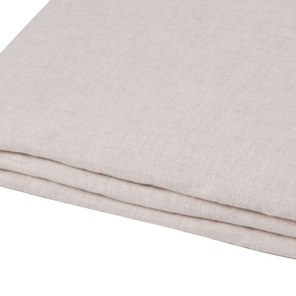 Light Pink Linen Twin Flat Sheet