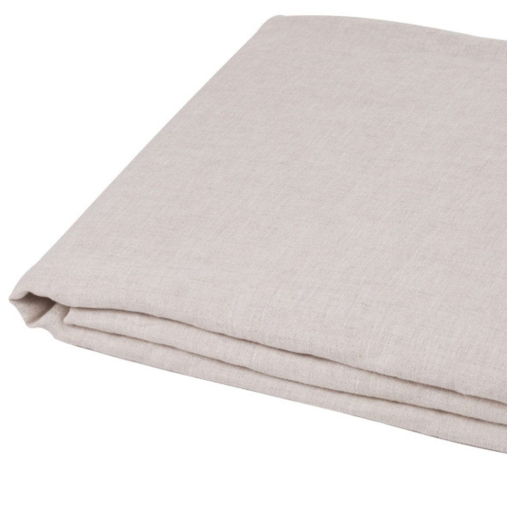 Light Pink Linen Twin Flat Sheet
