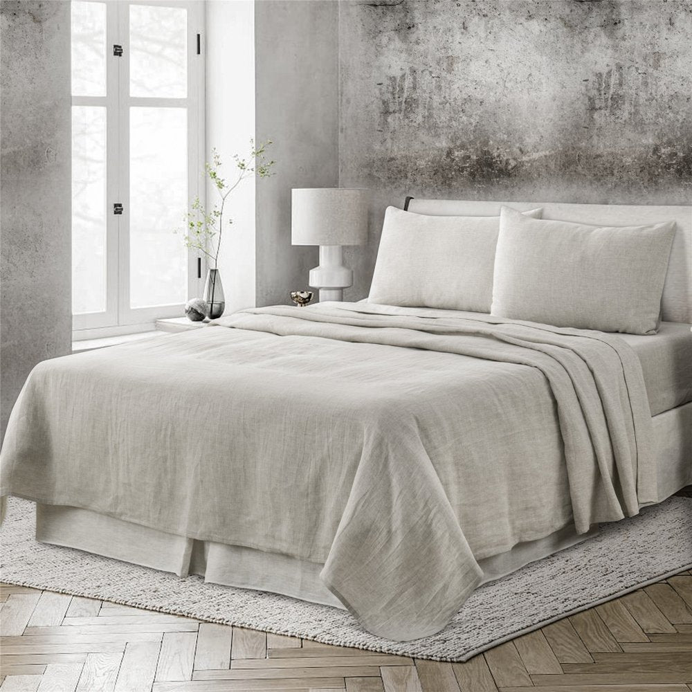 White Linen Full Double Flat Sheet
