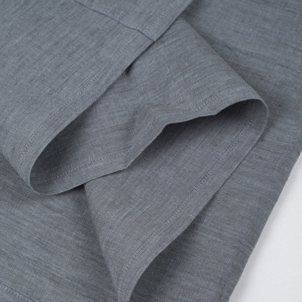 Slate Gray Linen Twin Flat Sheet