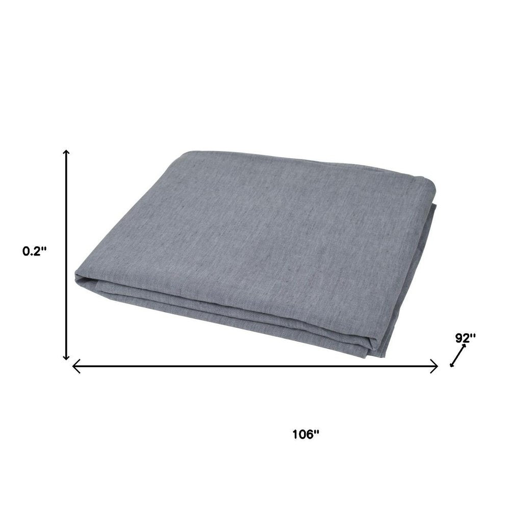 Light Gray Linen Full Double Flat Sheet