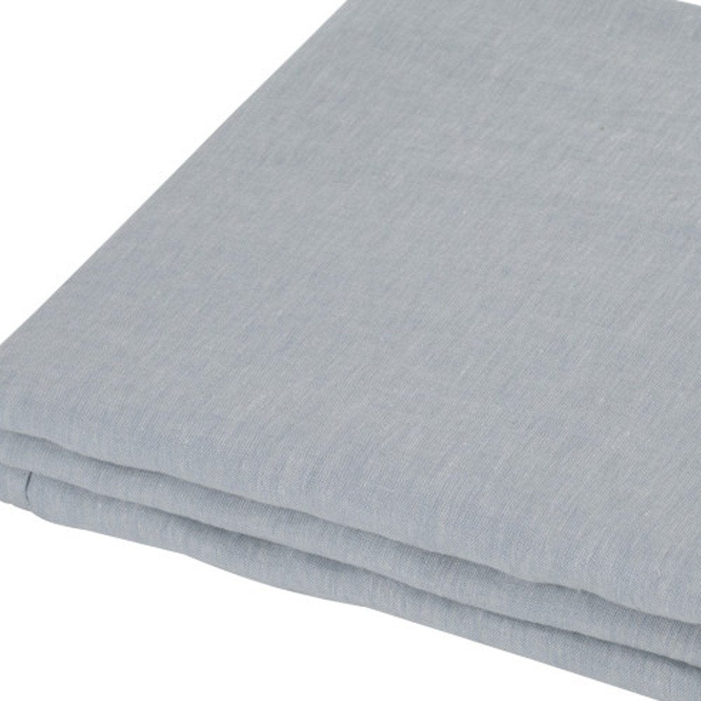 Light Gray Linen Full Double Flat Sheet