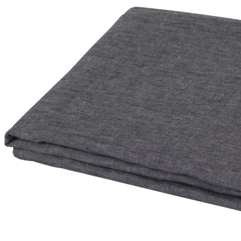 Light Gray Linen Full Double Flat Sheet