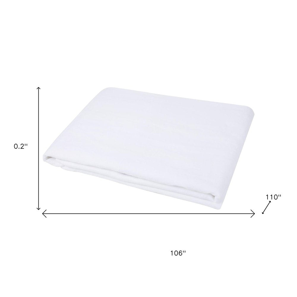 White Linen King Flat Sheet