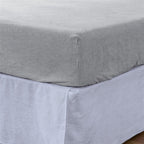 Light Gray Linen Twin Fitted Sheet
