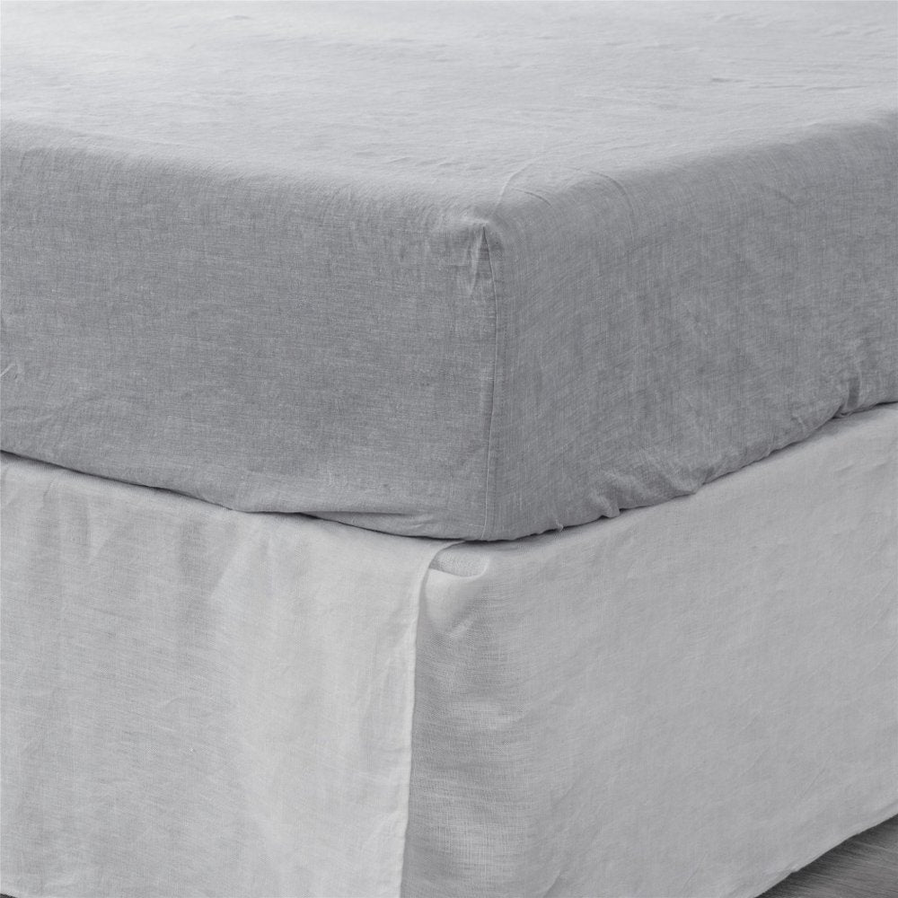 Light Gray Linen Queen Fitted sheet