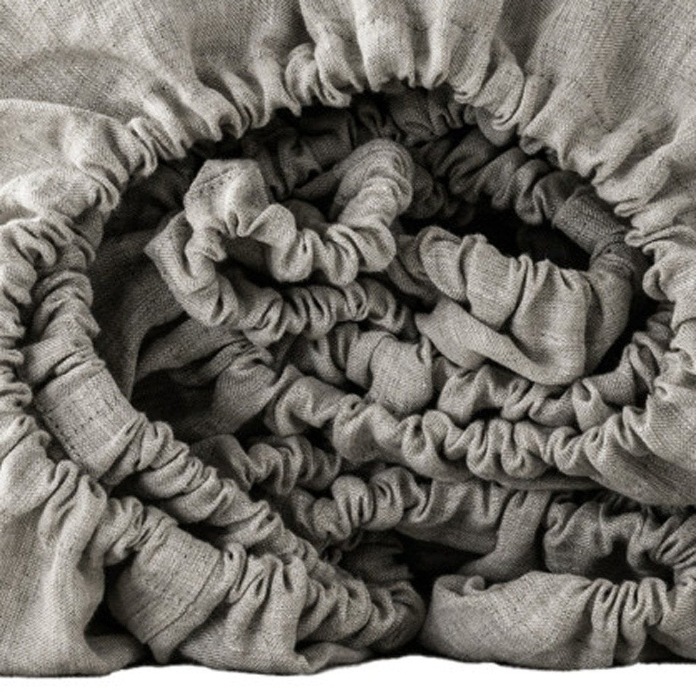 Light Gray Linen Queen Fitted sheet