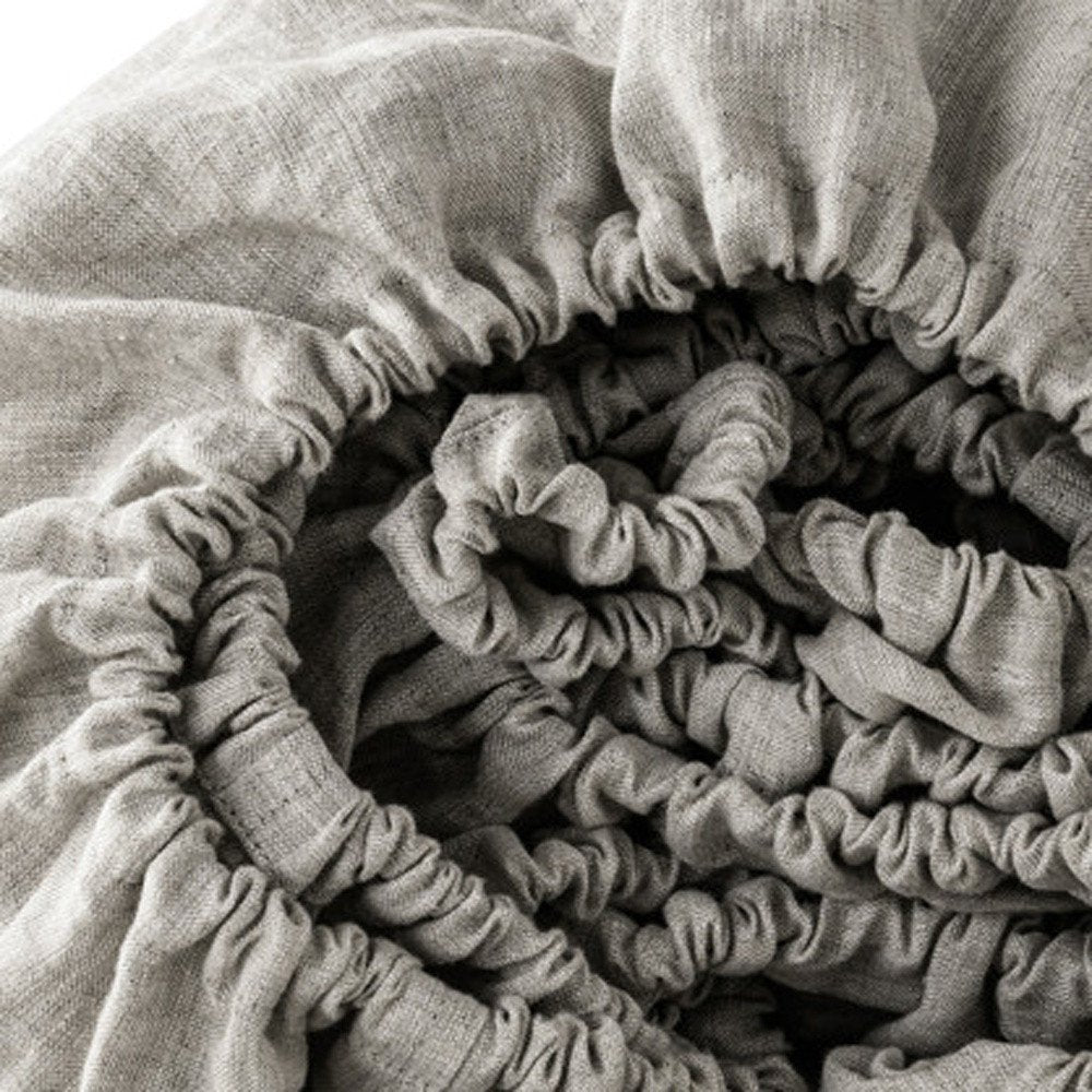 Light Gray Linen Queen Fitted sheet