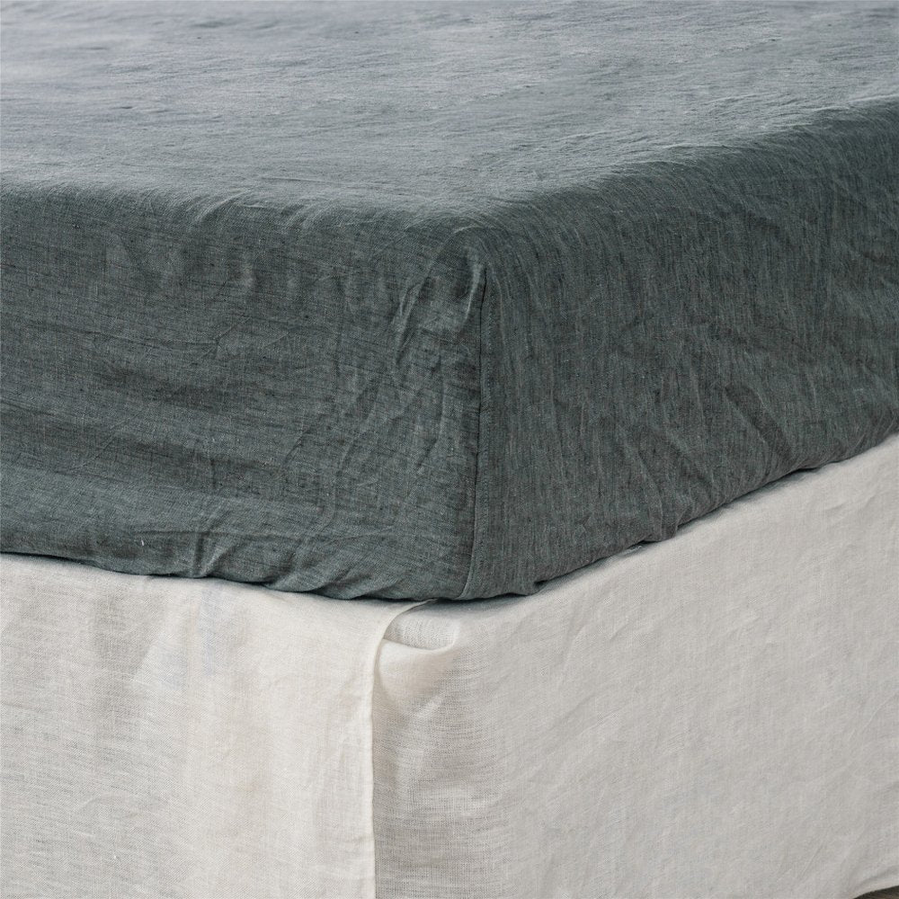 Light Pink Linen King Fitted Sheet