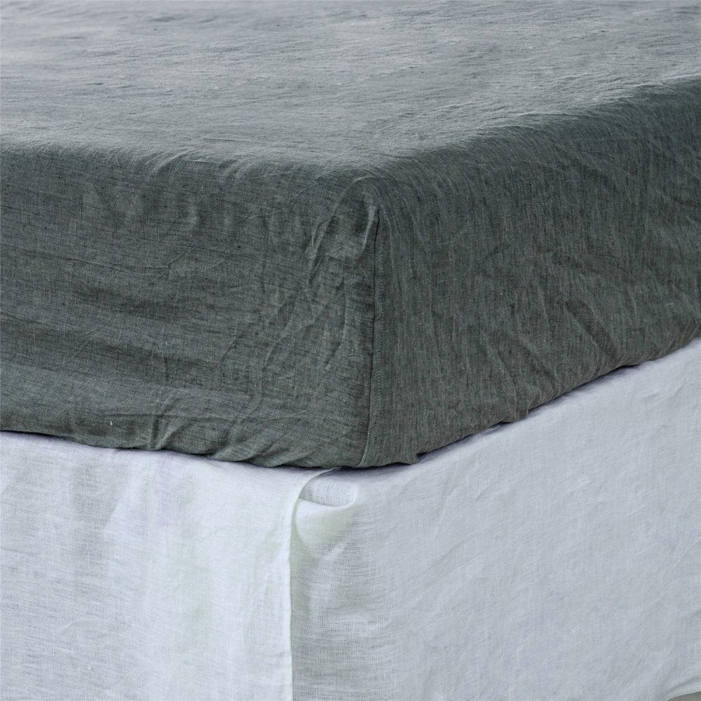 Light Pink Linen King Fitted Sheet