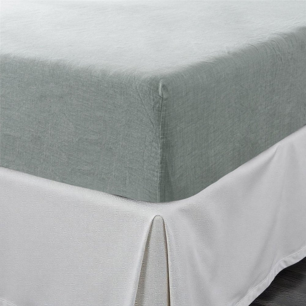 Light Gray Linen Queen Fitted sheet