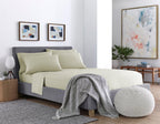 Six Piece Cream Microfiber King Sheet Set