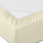 Six Piece Cream Microfiber King Sheet Set
