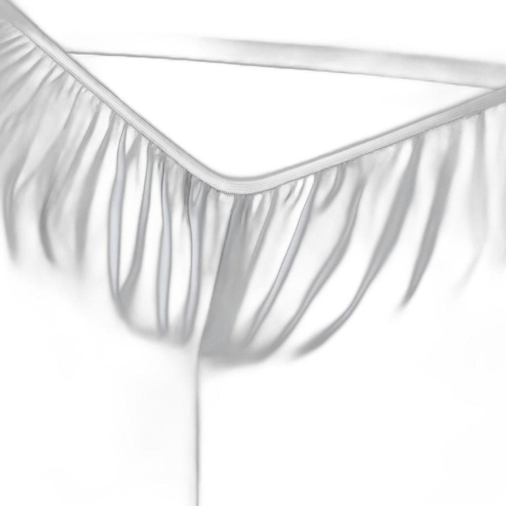 Six Piece Silver Microfiber King Sheet Set