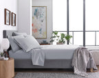 Six Piece Silver Microfiber King Sheet Set