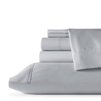 Six Piece Silver Microfiber King Sheet Set