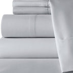 Six Piece Silver Microfiber King Sheet Set