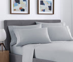 Six Piece Silver Microfiber King Sheet Set