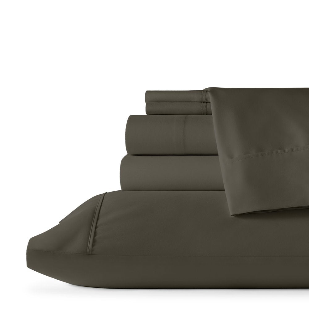 Six Piece Gray Microfiber King Sheet Set