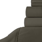 Six Piece Gray Microfiber King Sheet Set