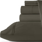 Six Piece Gray Microfiber King Sheet Set