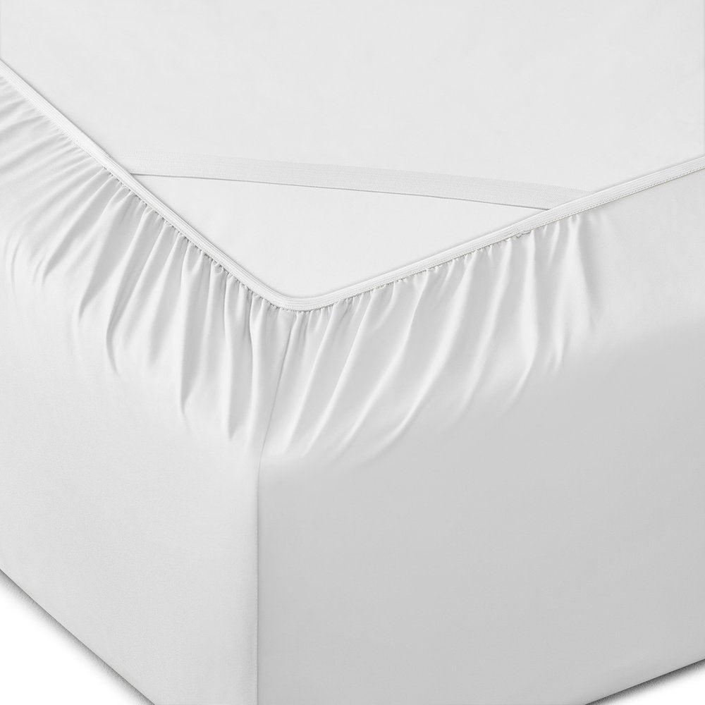 Six Piece White Queen Microfiber Sheet Set