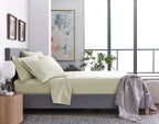 Six Piece Cream Microfiber Queen Sheet Set