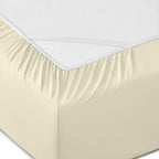 Six Piece Cream Microfiber Queen Sheet Set