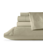 Six Piece Cream Microfiber Queen Sheet Set