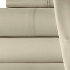 Six Piece Cream Microfiber Queen Sheet Set