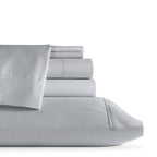 Six Piece Silver Microfiber Queen Sheet Set