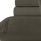 Six Piece Dark Gray Microfiber Queen Sheet Set