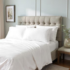 Six Piece White Tencel Lyocell King Sheet Set