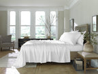 Six Piece White Tencel Lyocell Queen Sheet Set
