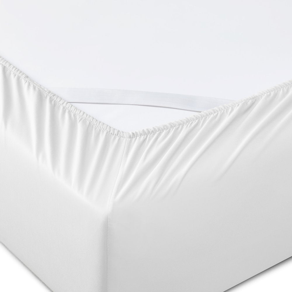 Six Piece White Tencel Lyocell Queen Sheet Set