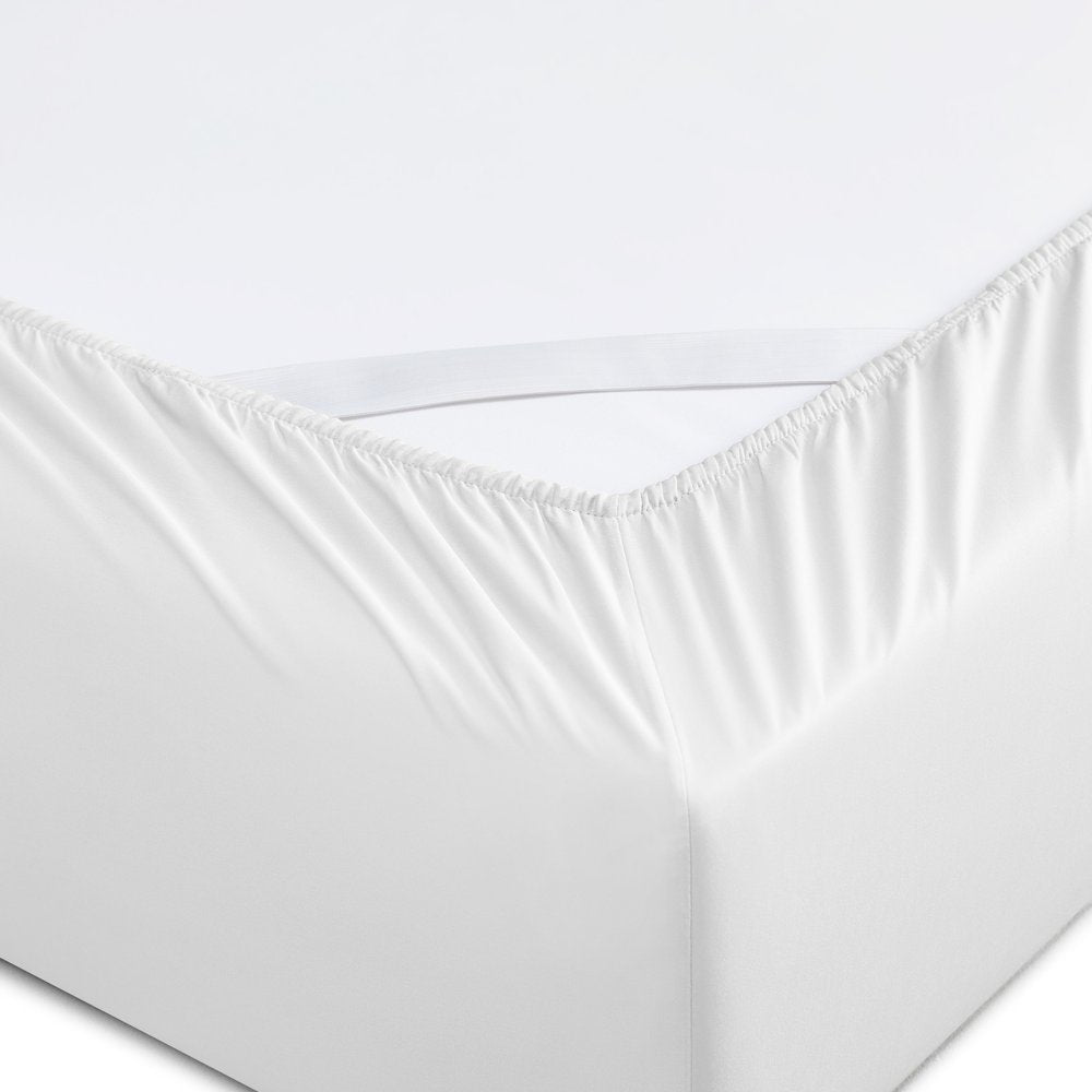 Six Piece White Tencel Lyocell Queen Sheet Set