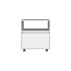 20" White Wood One Drawer Nightstand