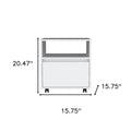 20" White Wood One Drawer Nightstand