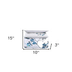 Blue and White King 100% Cotton 200 Thread Count Washable Duvet Cover Set