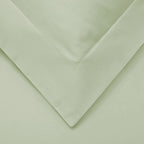 Light Green Queen Cotton Blend 1000 Thread Count Washable Duvet Cover Set